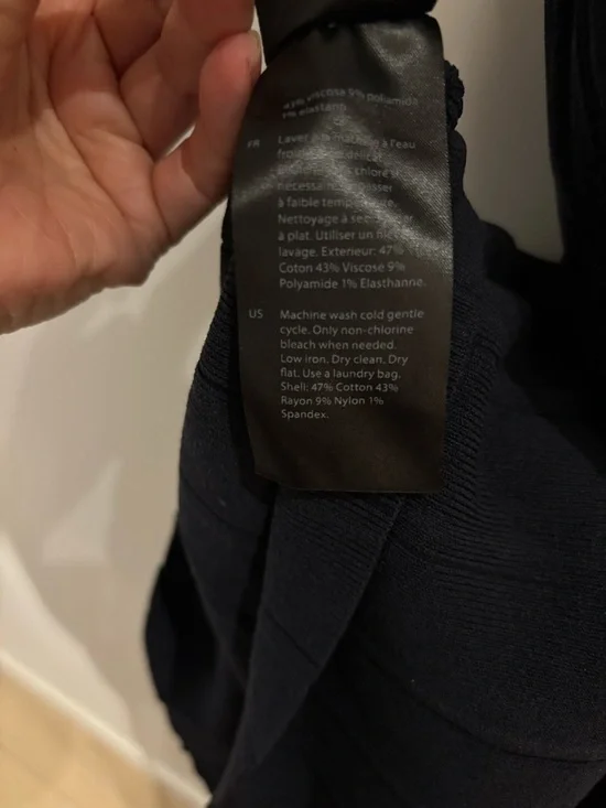 COS A Line Navy Ribbed Knit Dress - Picture 4 of 7